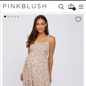 Pinkblush Floral Tiered Maternity Maxi Dress